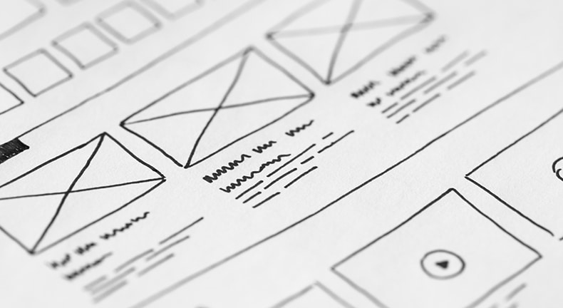 Scribble einer Website Scribble einer Website